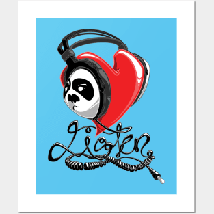 Listen to your heart - Panda Sal Posters and Art